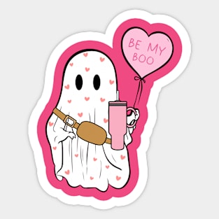 "Boo! Valentine's Ghost Sticker